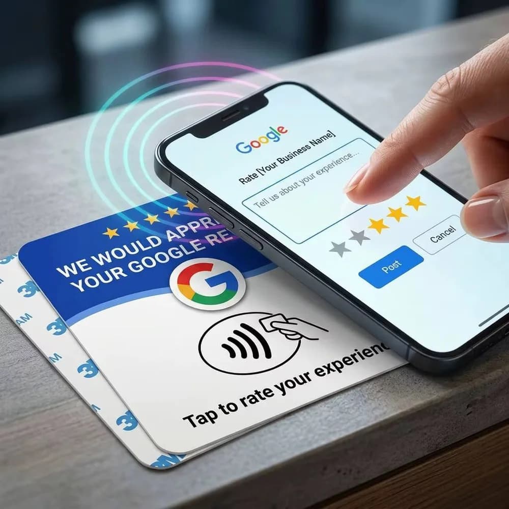 Google Review NFC Sticker, alternative view
